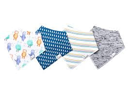 Copper Pearl Baby Bandana Bibs - Set of 4 (Assorted prints)