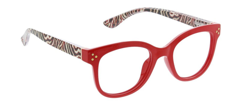 Peepers Readers - Jungle Fusion - Red/Zebra (with Blue Light Focus™ Eyewear Lenses)