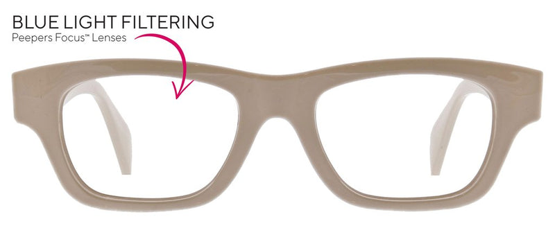 Peepers Readers - Scandi - Taupe (with Blue Light Focus™ Eyewear Lenses)