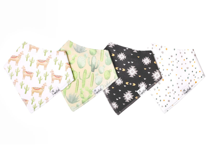 Copper Pearl Baby Bandana Bibs - Set of 4 (Assorted prints)