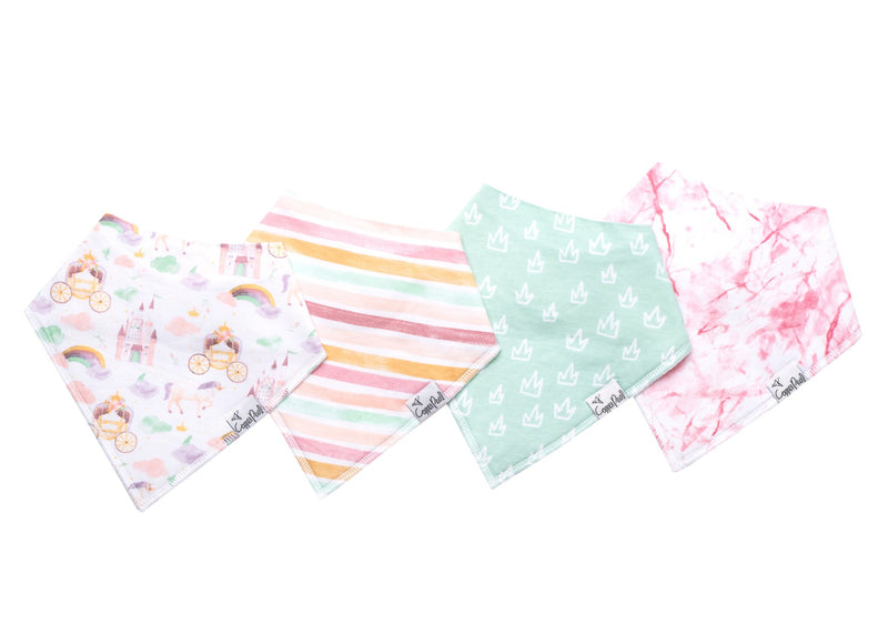 Copper Pearl Baby Bandana Bibs - Set of 4 (Assorted prints)