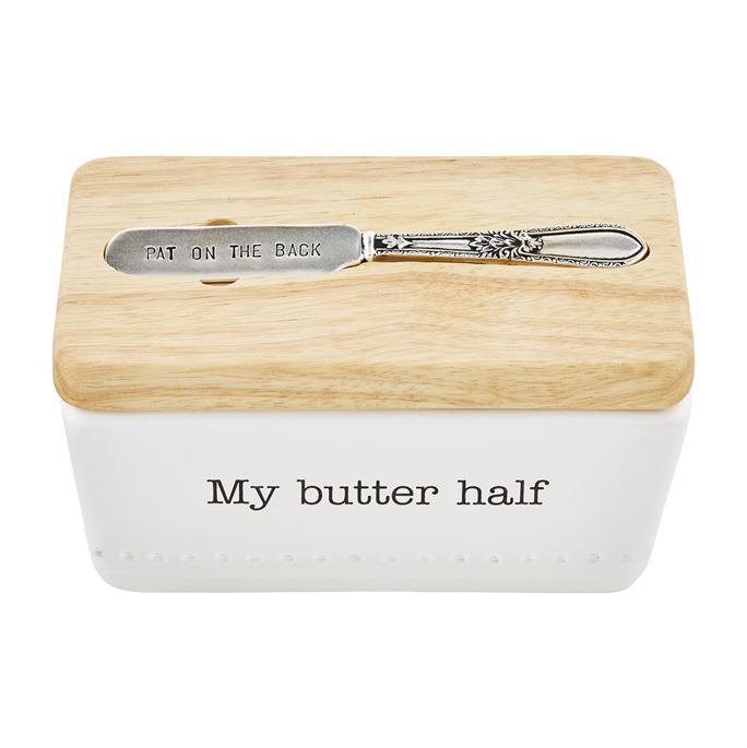 Mud Pie Butter Dish Set “My Butter Half”