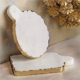 Mud Pie GOLD MARBLE SMALL BOARDS