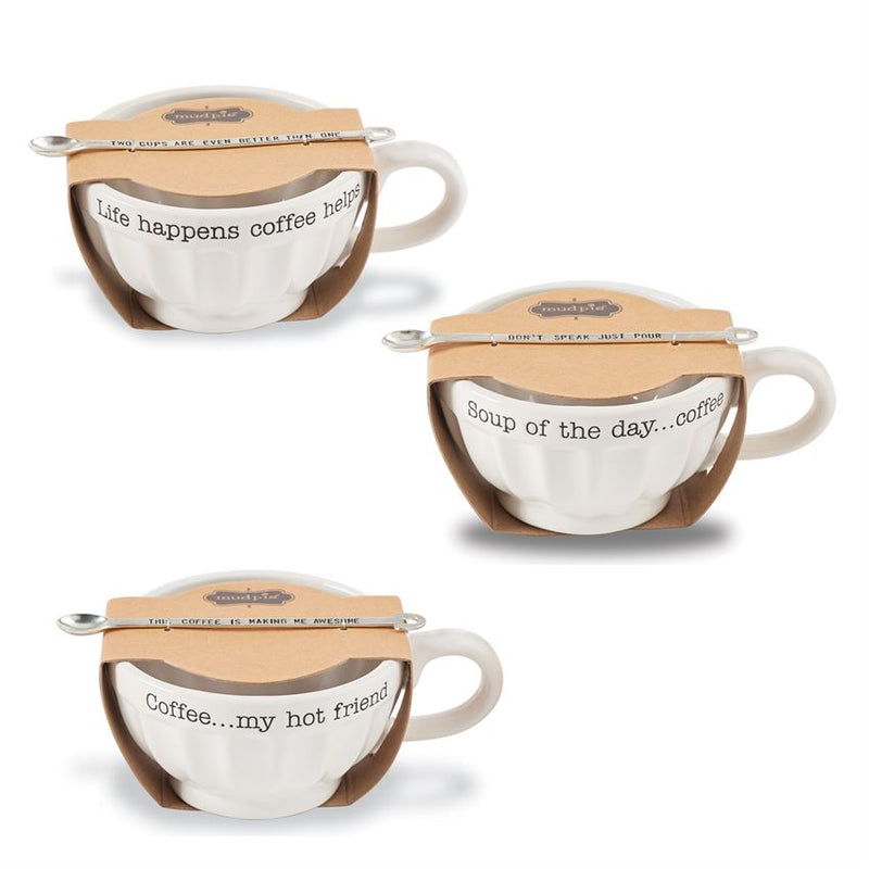 Mud Pie LATTE MUG Set