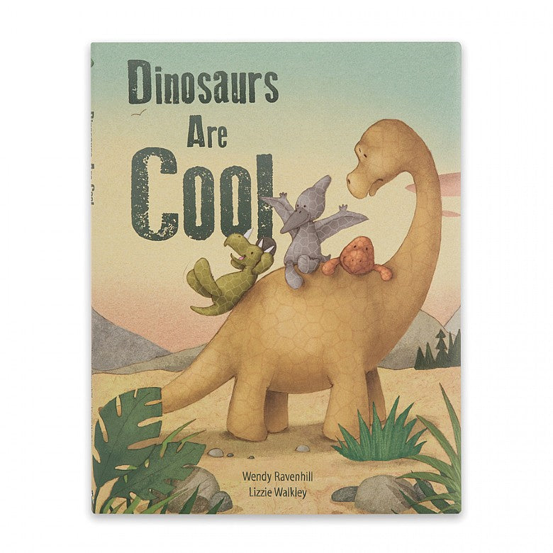 Jellycat Fossilly Brontosaurus - Dinosaurs Are Cool Book