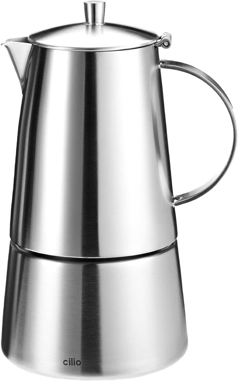 Cilio Modena 202304 Espresso Maker 6 Cups, Stainless Steel
