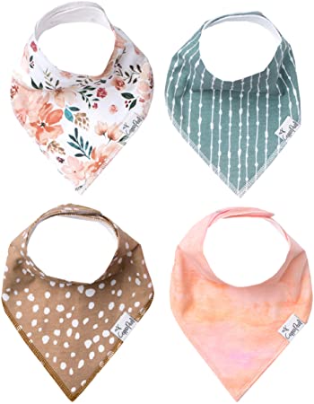 Copper Pearl Baby Bandana Bibs - Set of 4 (Assorted prints)