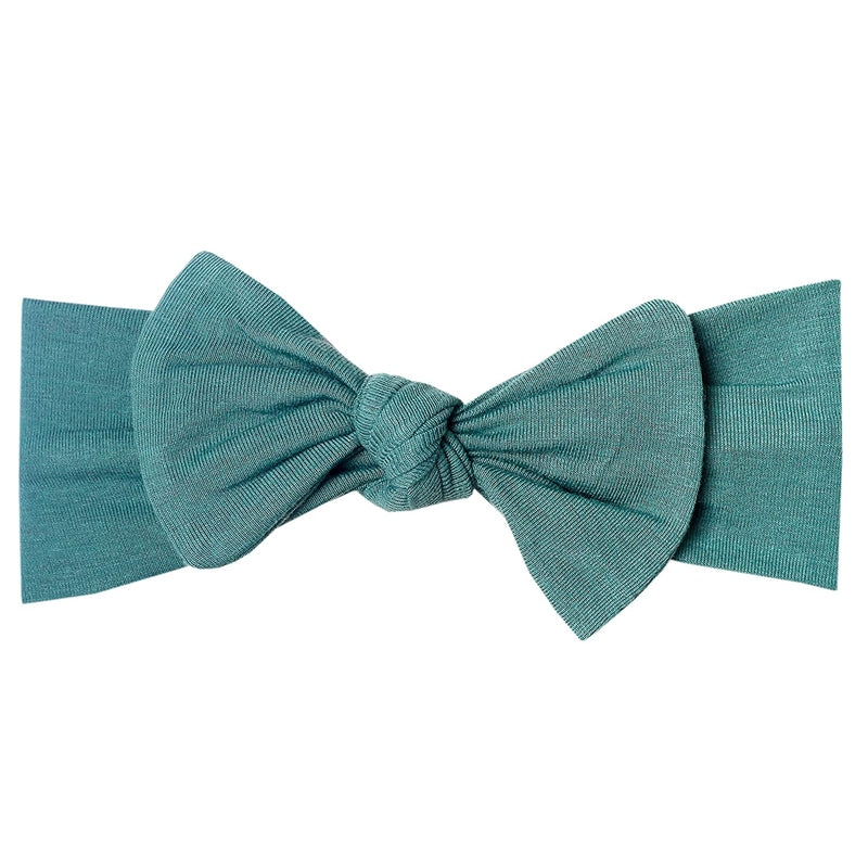 Copper Pearl Knit Headband Bow (Assorted Prints)