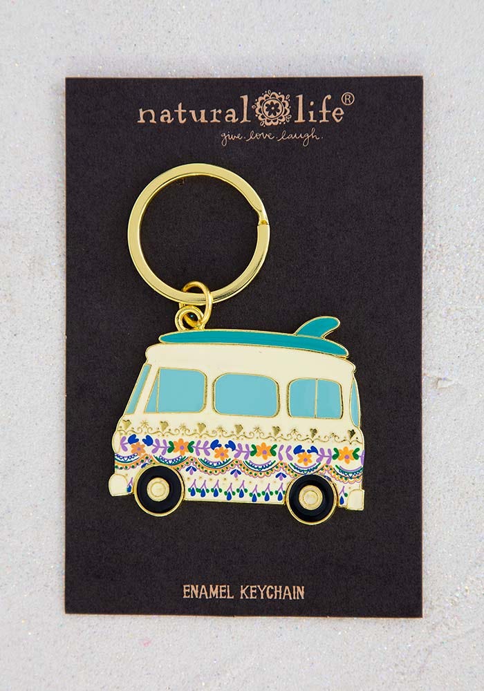 Natural Life Enamel Keychain