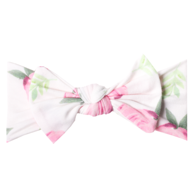 Copper Pearl Knit Headband Bow (Assorted Prints)