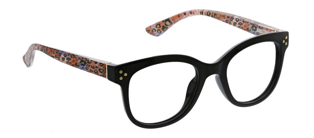 Peepers Readers - Jungle Fusion - Black/leopard  (with Blue Light Focus™ Eyewear Lenses)