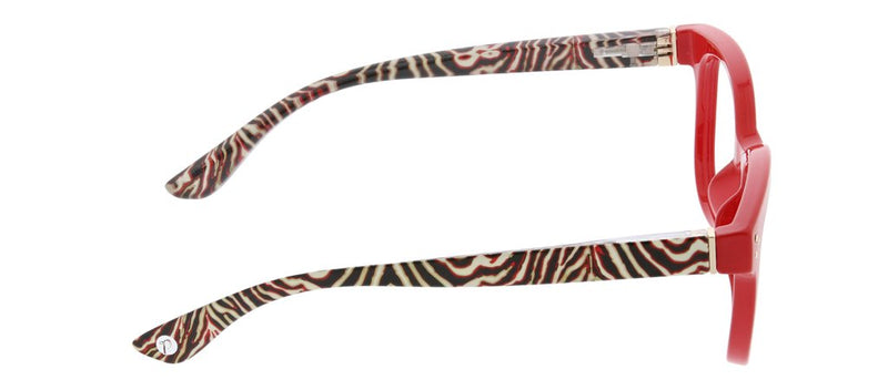 Peepers Readers - Jungle Fusion - Red/Zebra (with Blue Light Focus™ Eyewear Lenses)