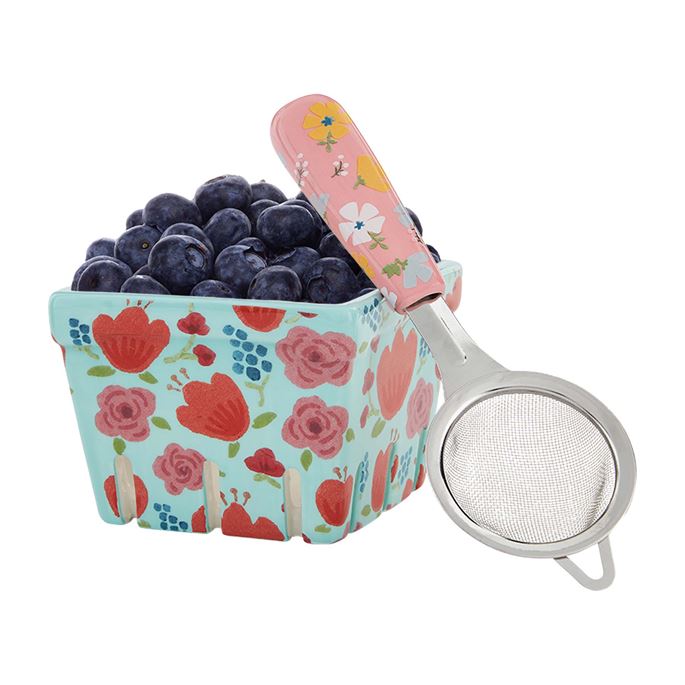 Mud Pie Floral Berry Basket Set