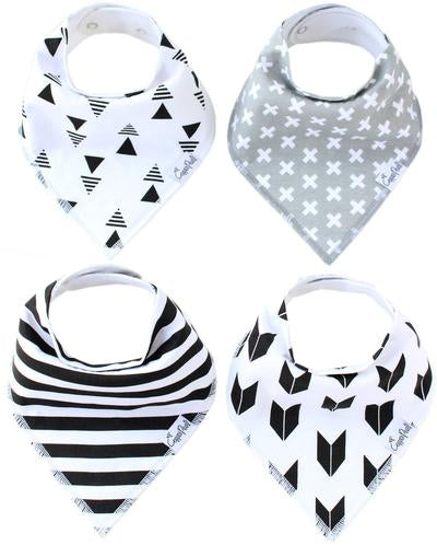 Copper Pearl Baby Bandana Bibs - Set of 4 (Assorted prints)