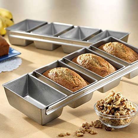 USA PAN® Strapped Set of 4 Mini Loaf Pan