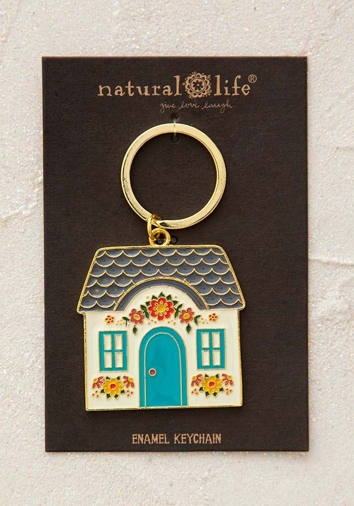 Natural Life Enamel Keychain