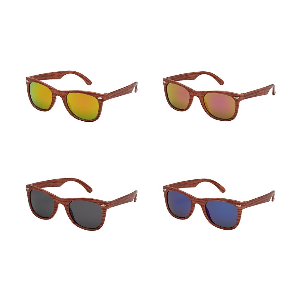 Blue Gem Sunglasses - Kids Brown Woodgrain Classic Assortment (K6940)