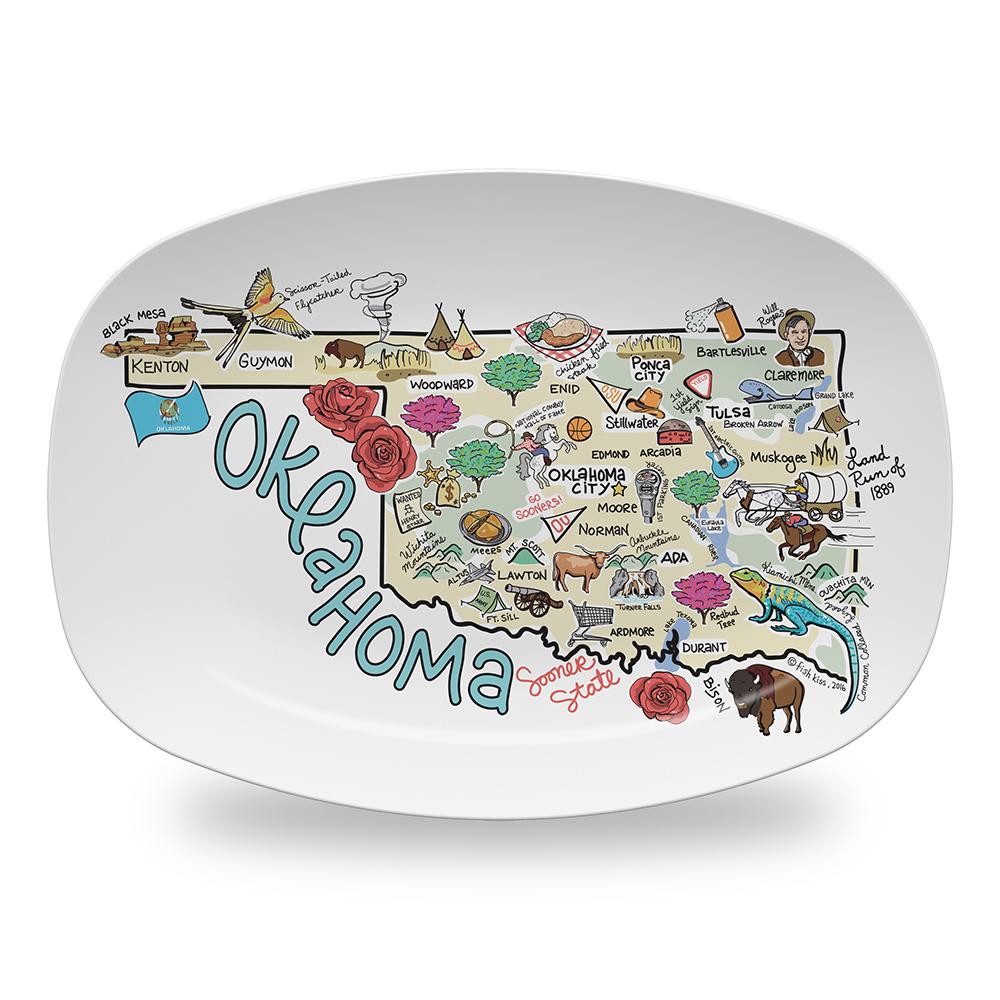 Fishkiss® Oklahoma Map Platter