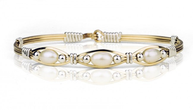 Color Your World Bracelet with Gold Bead and Pearl | Ronaldo – Ronaldo  Designer Jewelry Inc