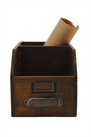 Creative Co-Op Two Section Wood Bin