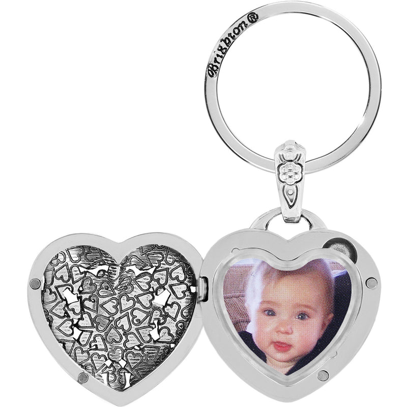 Brighton Floral Heart Locket Key Fob