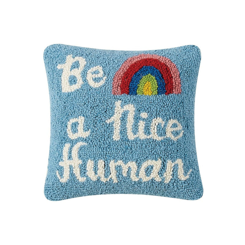 Peking Handicraft - “Be a Nice Human” Hook Pillow