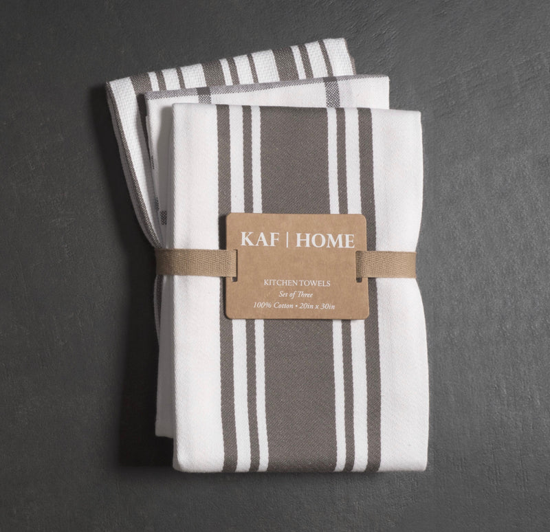 KAF Home Centerband/Basketweave/Windowpane - Set of 3 Kitchen towel
