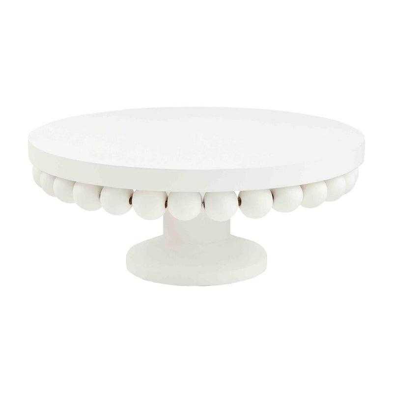 Mud Pie Large White Beaded Pedestal