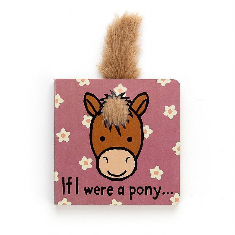 Jellycat If I were a Pony Board Book and Small Bashful Pony Plush Set