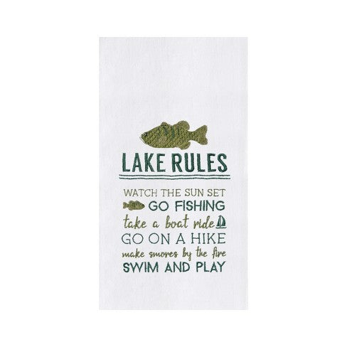 C&F HOME - Lake Rules Towel