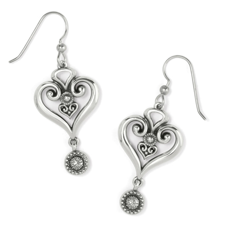 Brighton Alcazar Heart Glint Crystal French Wire Earrings