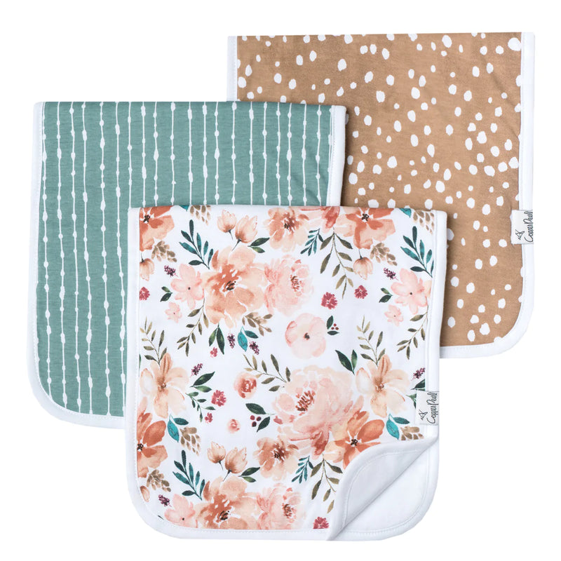 Copper Pearl Premium Burp Cloths - Set of 3 (Assorted Prints) -