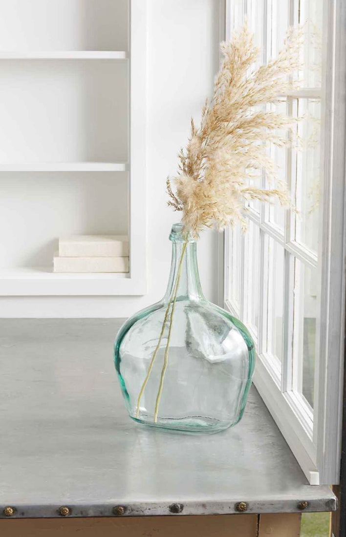 Mud Pie CLEAR BOTTLENECK VASE