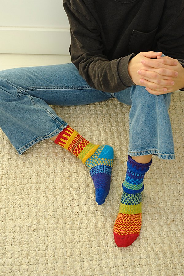 Solmate Socks - Rainbow Crew Cotton Socks