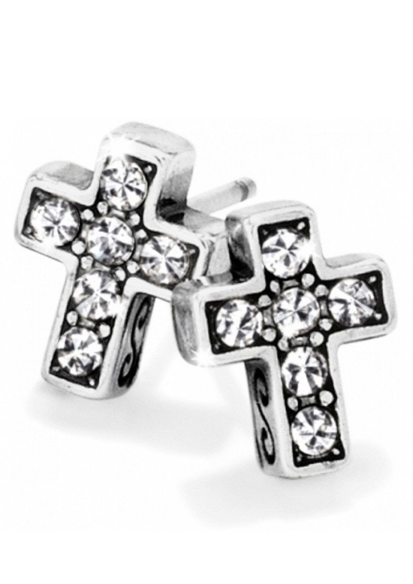 Brighton Starry Night Cross Mini Post Earrings