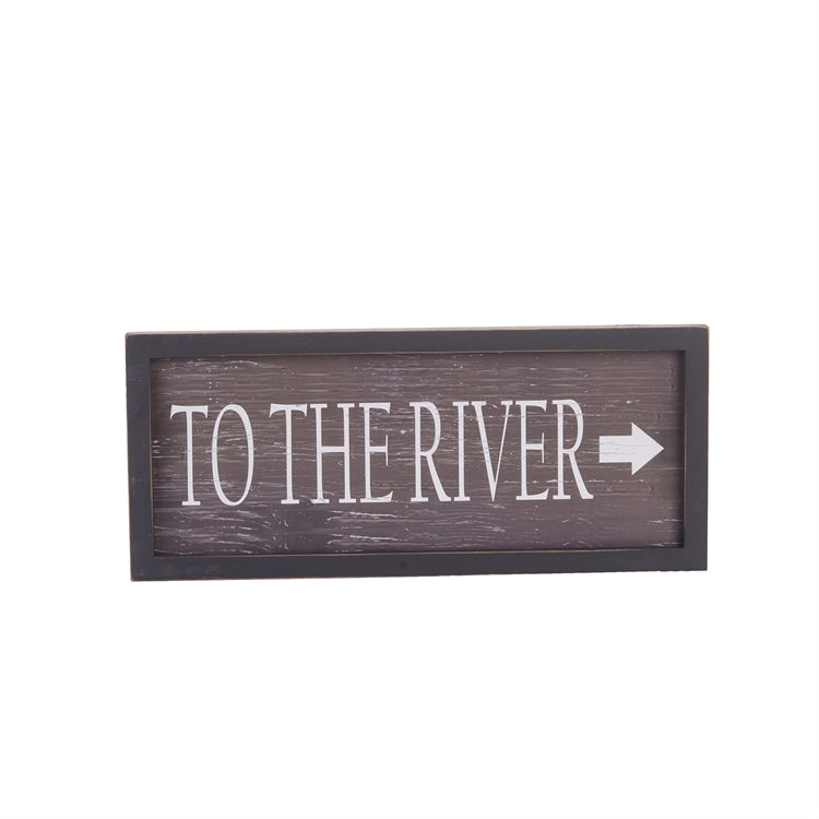 Beachcombers Coastal Life -  “To the River” 14” Wood Wall Plaque