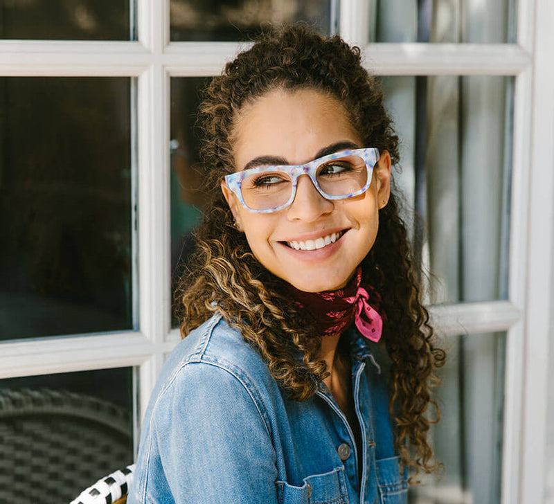 Peepers Readers - Jolene - Multi Abstract (with Blue Light Focus™ Eyewear Lenses)