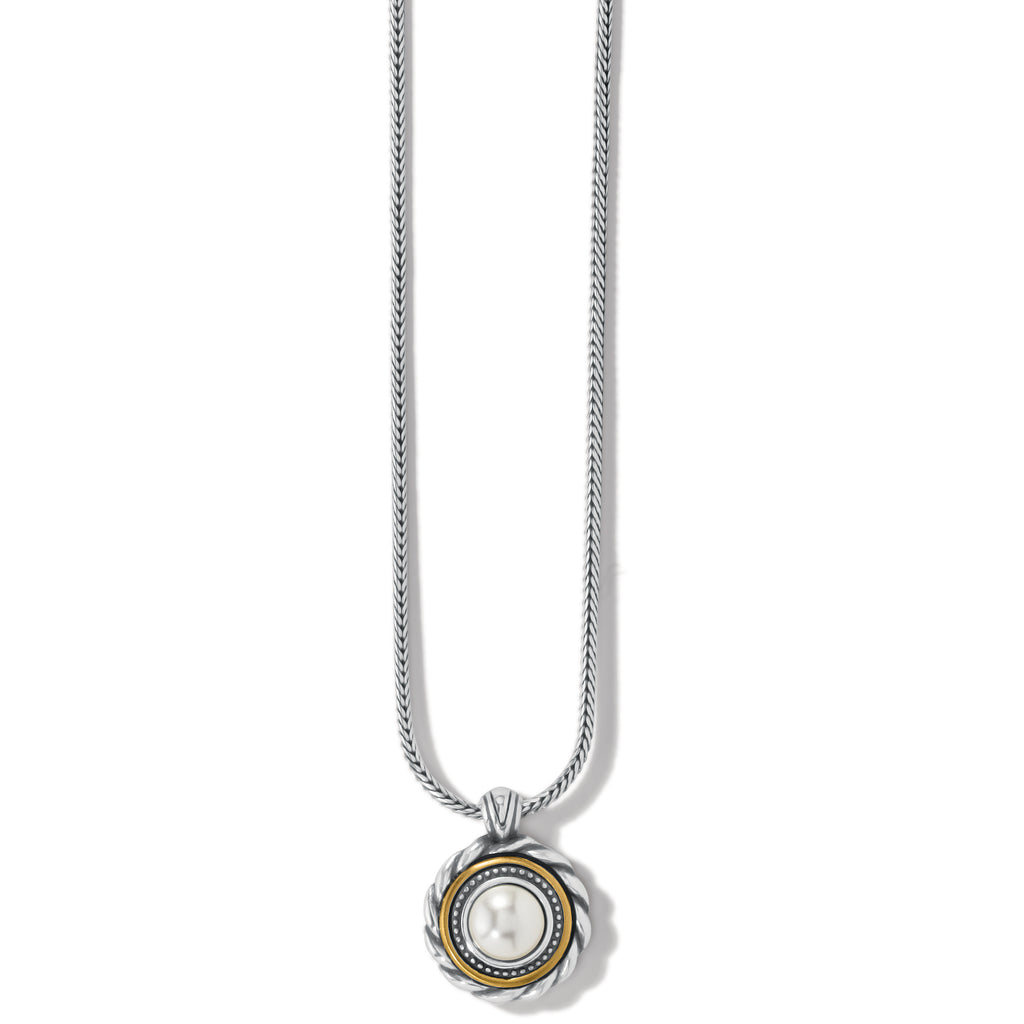Brighton Meridian Silver/Gold Pearl Short Necklace