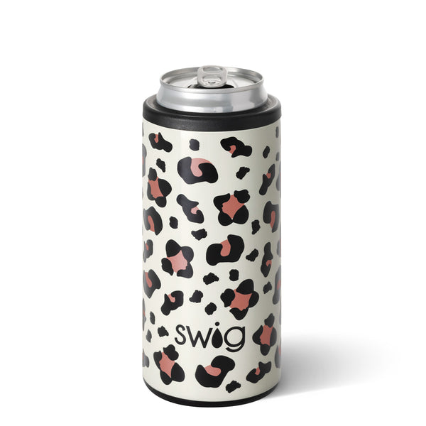 Swig 12 oz Skinny Can Cooler - Luxy Leopard