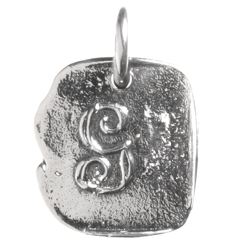 Waxing Poetic Baby Insignia Initial Charm- Silver