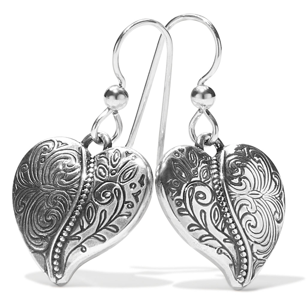 Brighton Twinkle Ornate Heart French Wire Earrings