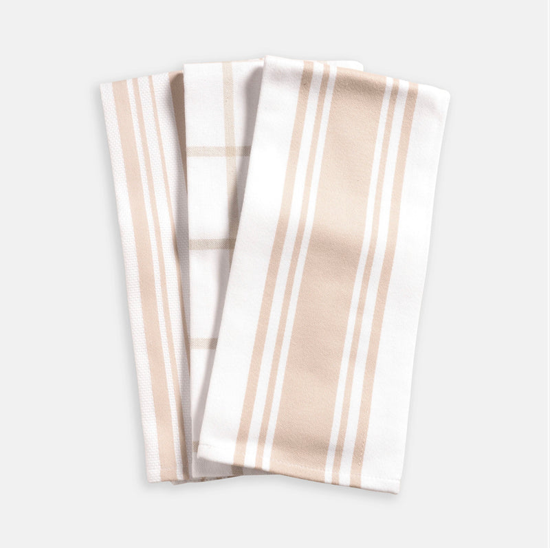 KAF Home Centerband/Basketweave/Windowpane - Set of 3 Kitchen towel