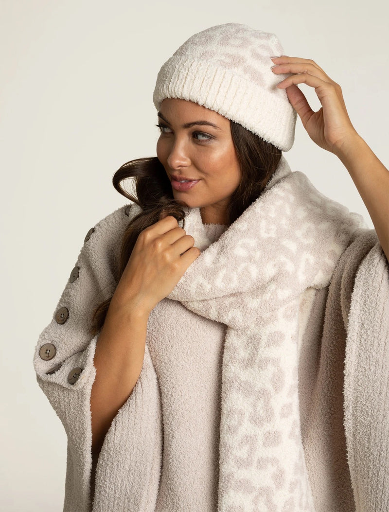 Barefoot Dreams CozyChic Barefoot in The Wild Beanie & Scarf Set