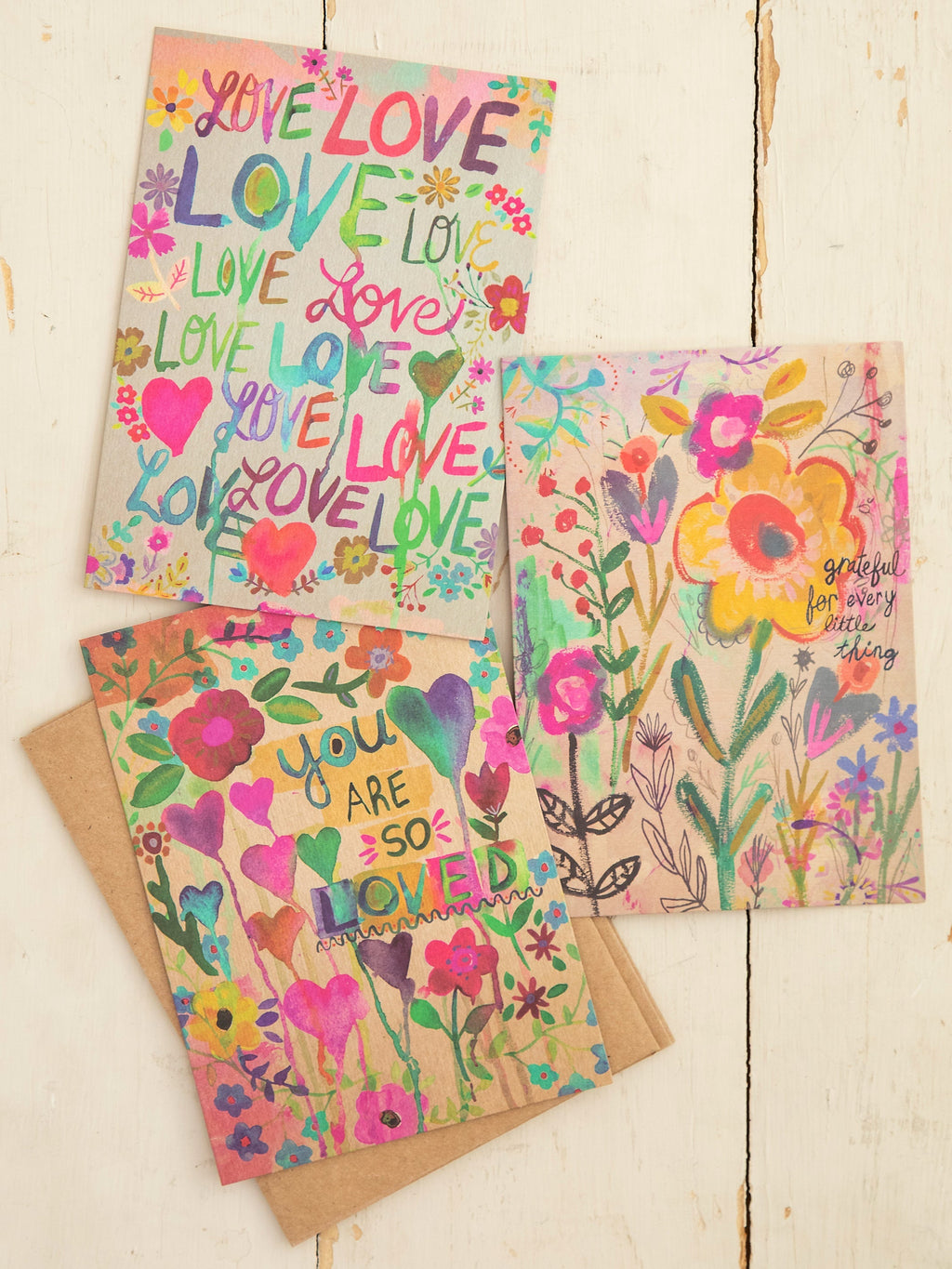 Natural Life Greeting Card Bundle, Set of 3 - Love