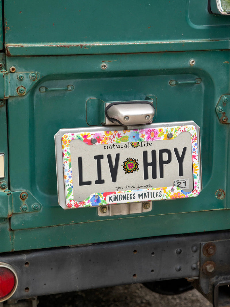 Natural Life License Plate Frame - Kindness Matters