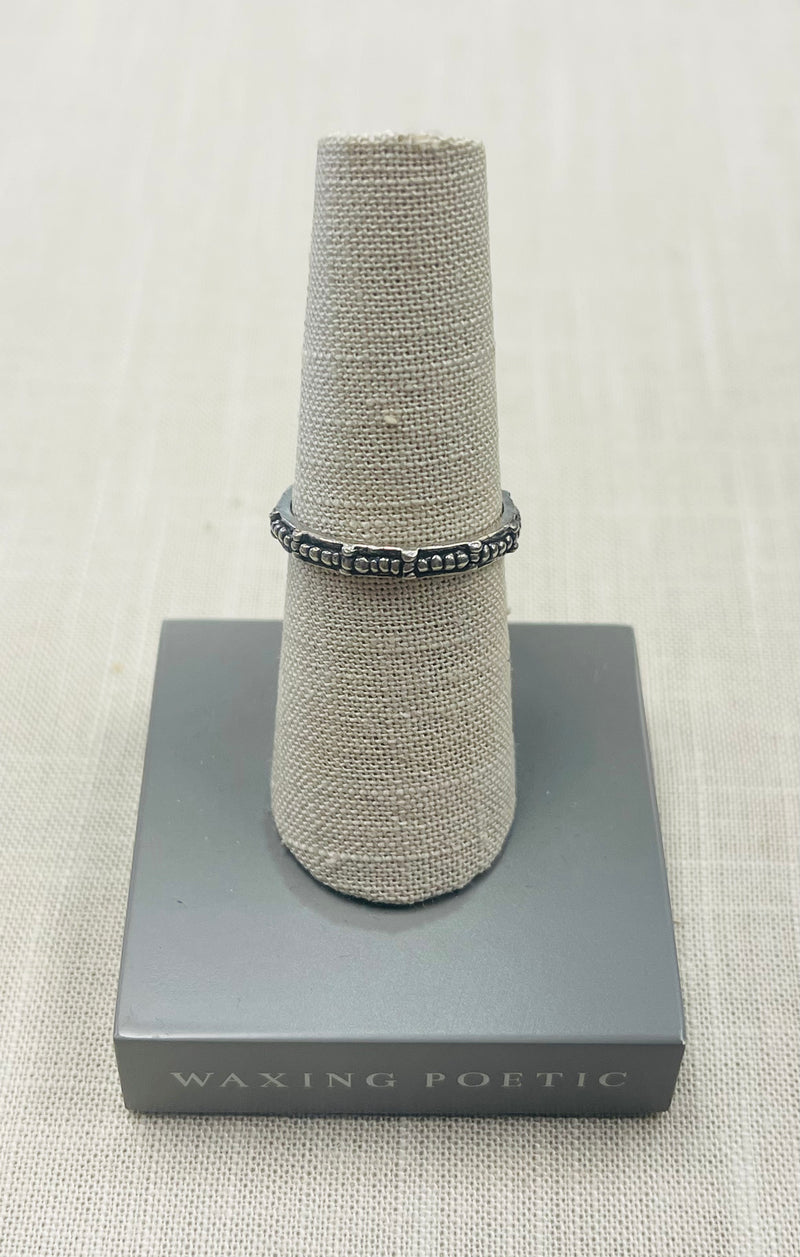 Waxing Poetic Textured Stack Ring #6 Sterling Silver