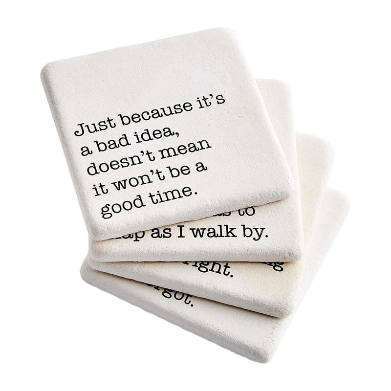 Mud Pie SENTIMENT STONE COASTER SETS