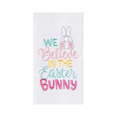 C&F HOME We Believe in the Easter Bunny Flour Sack Kitchen Towel