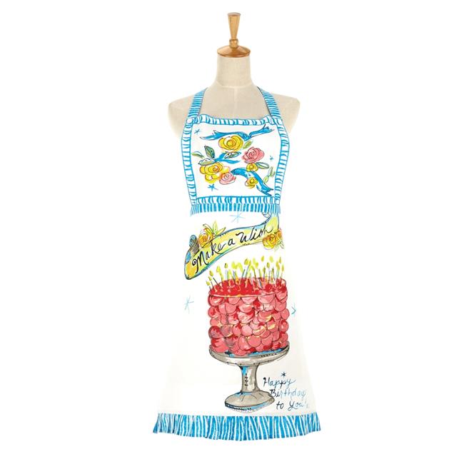 PEKING HANDICRAFT  “Make a Wish” Printed Apron by Julia Junkin