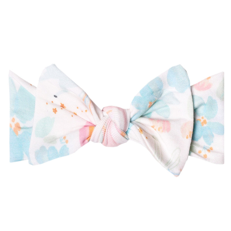 Copper Pearl Knit Headband Bow (Assorted Prints)